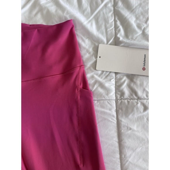 New Lululemon Wunder Train HR Tight 25" w/ Pockets Size 8 Raspberry Coulis $128 - Picture 5 of 12